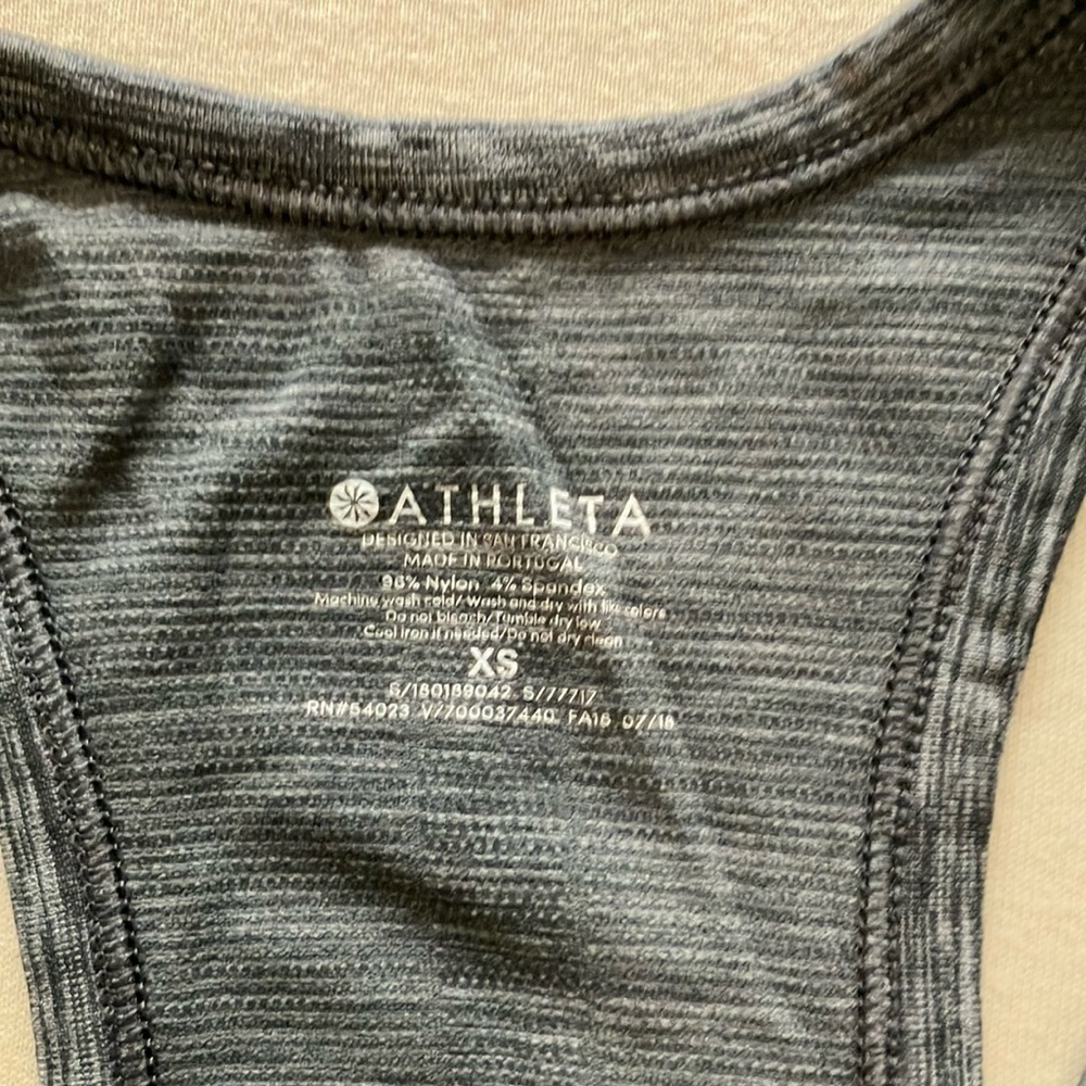 Athleta Gray Racerback Tank Top - Picture 2 of 3